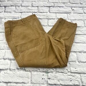 Talbots Slim Chino Pants Tan Khaki Womens 18WP Petite Plus Casual Year Round